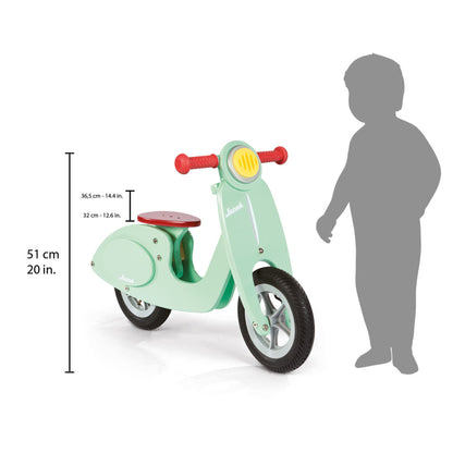 Janod Mint Scooter - Adjustable Wooden Balance Bike