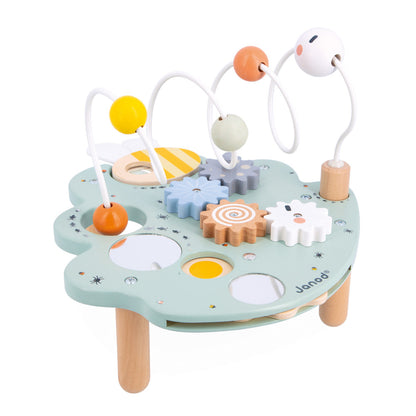 Janod Sweet Cocoon Multi-Activity Leaf Station - Colorful Educational Toy