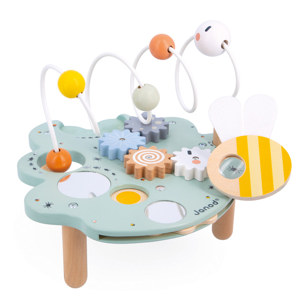 Janod Sweet Cocoon Multi-Activity Leaf Station - Colorful Educational Toy