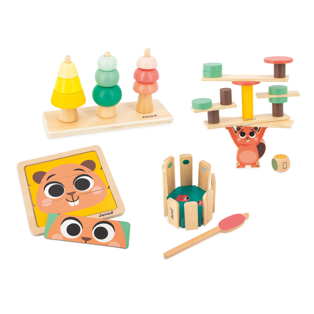 Janod Early Learner's Toy Box – 4 Engaging Activities for Toddlers