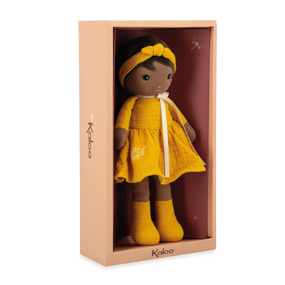 Kaloo Tendresse Large Naomie Doll - Colorful Muslin Dress