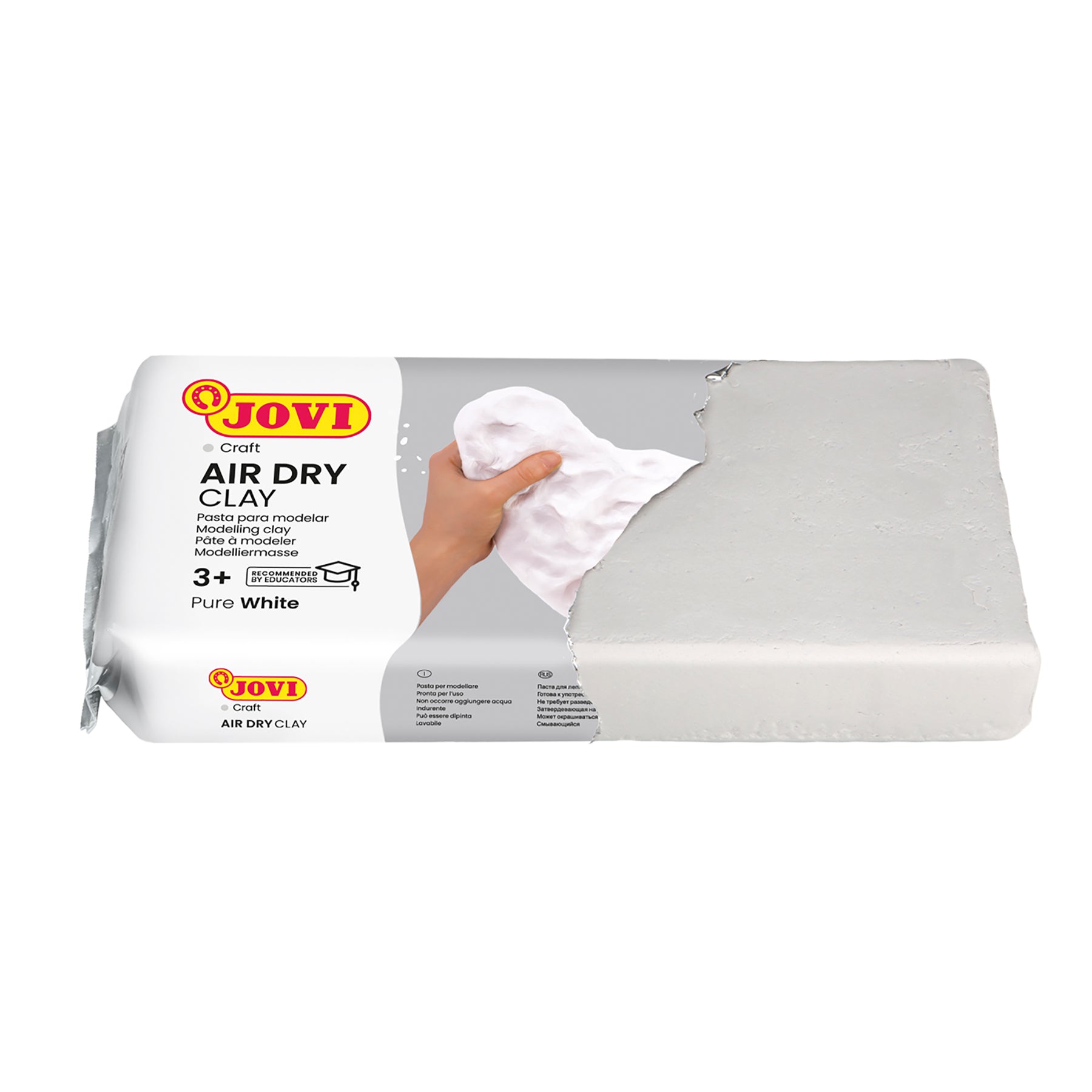 JOVI No-Bake Craft Air Dry Clay, White, 2.2lb Bar, 2-Pack