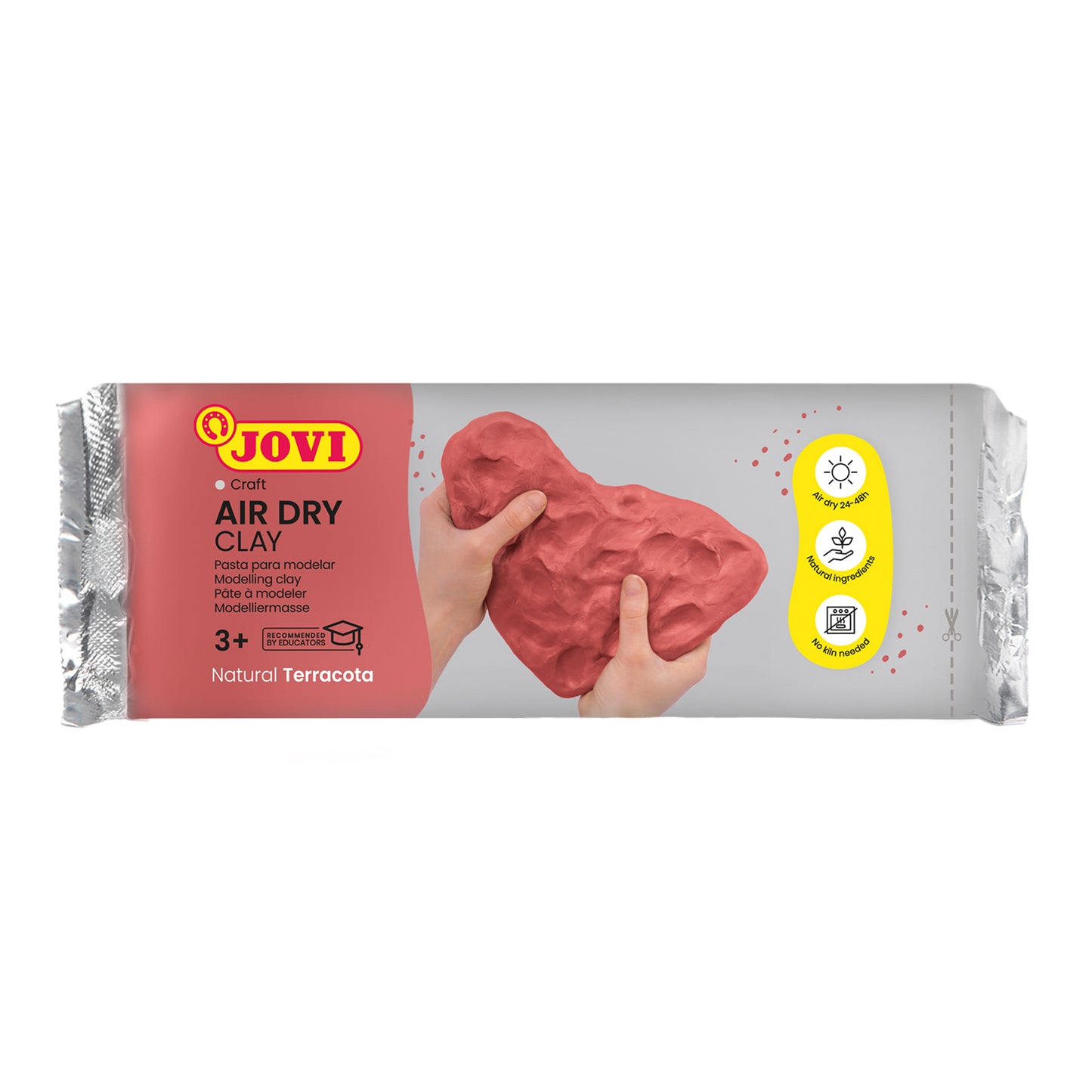 JOVI Premium Air Dry Clay, 2.2lb Bar, Terracotta - Pack of 2