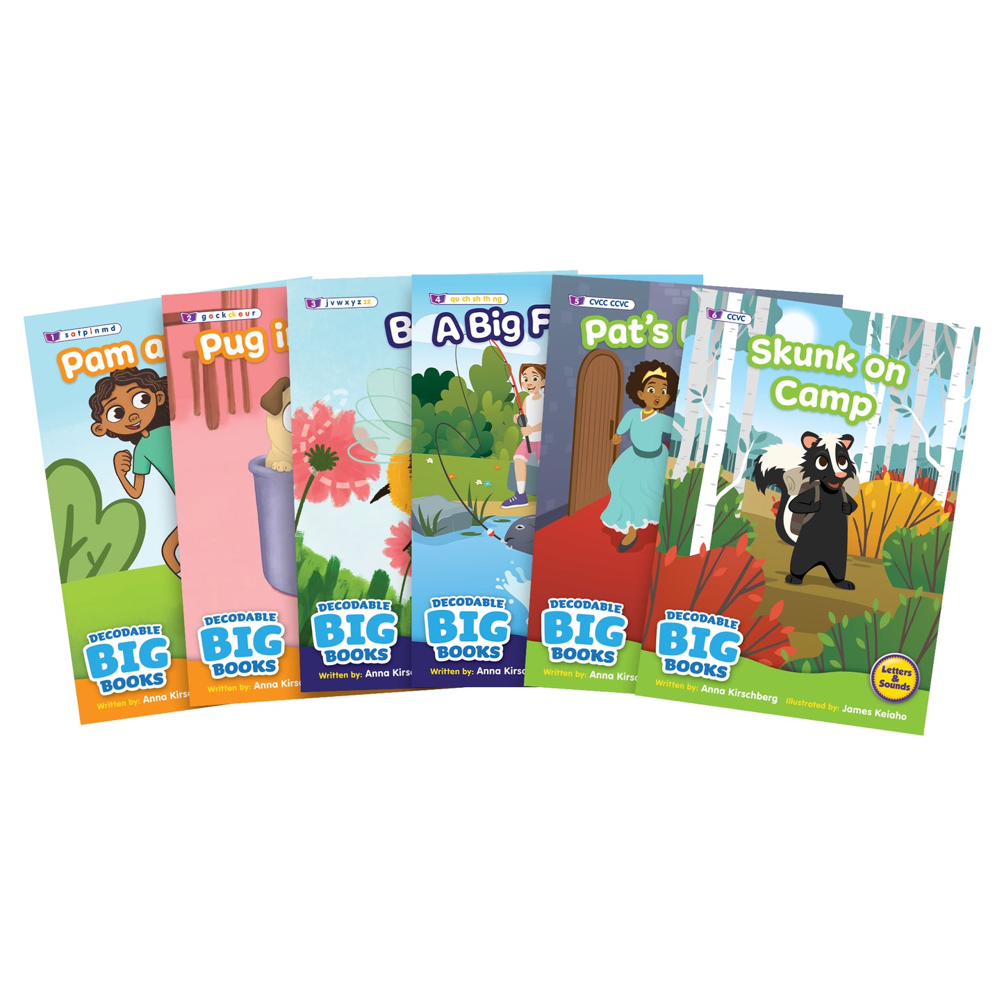 Beanstalk Books 6-Piece Decodable Big Books Fiction Set