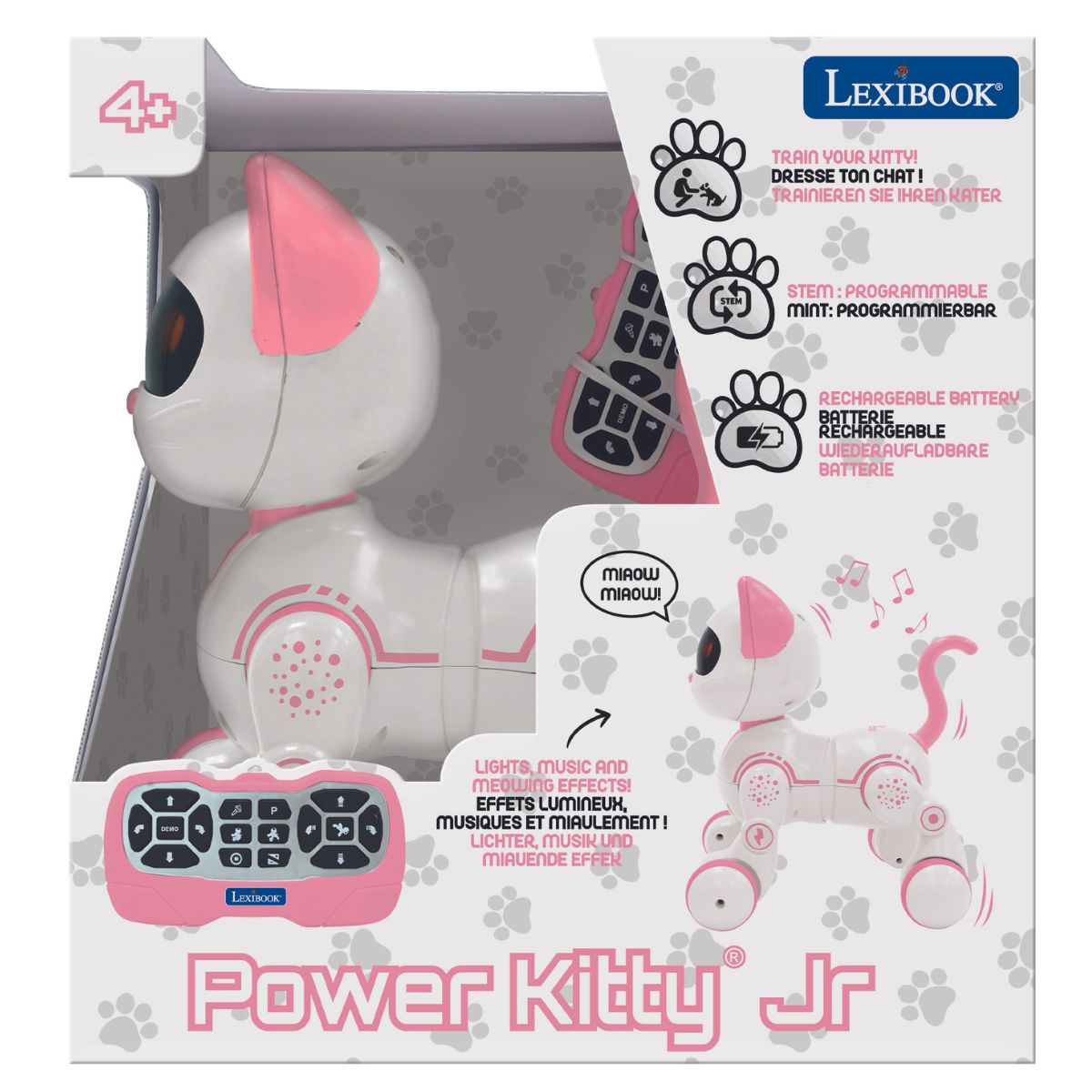 LEXIBOOK Power Kitty®  Junior – My robotic cat with programming functions, dances, walk, plays music incl. remote control.