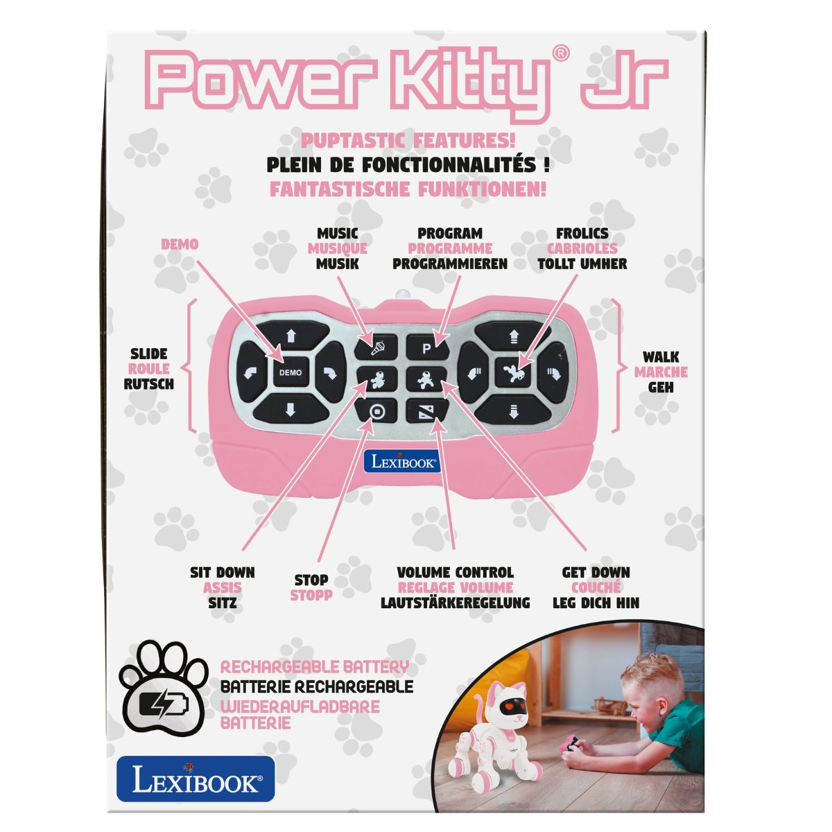 LEXIBOOK Power Kitty®  Junior – My robotic cat with programming functions, dances, walk, plays music incl. remote control.