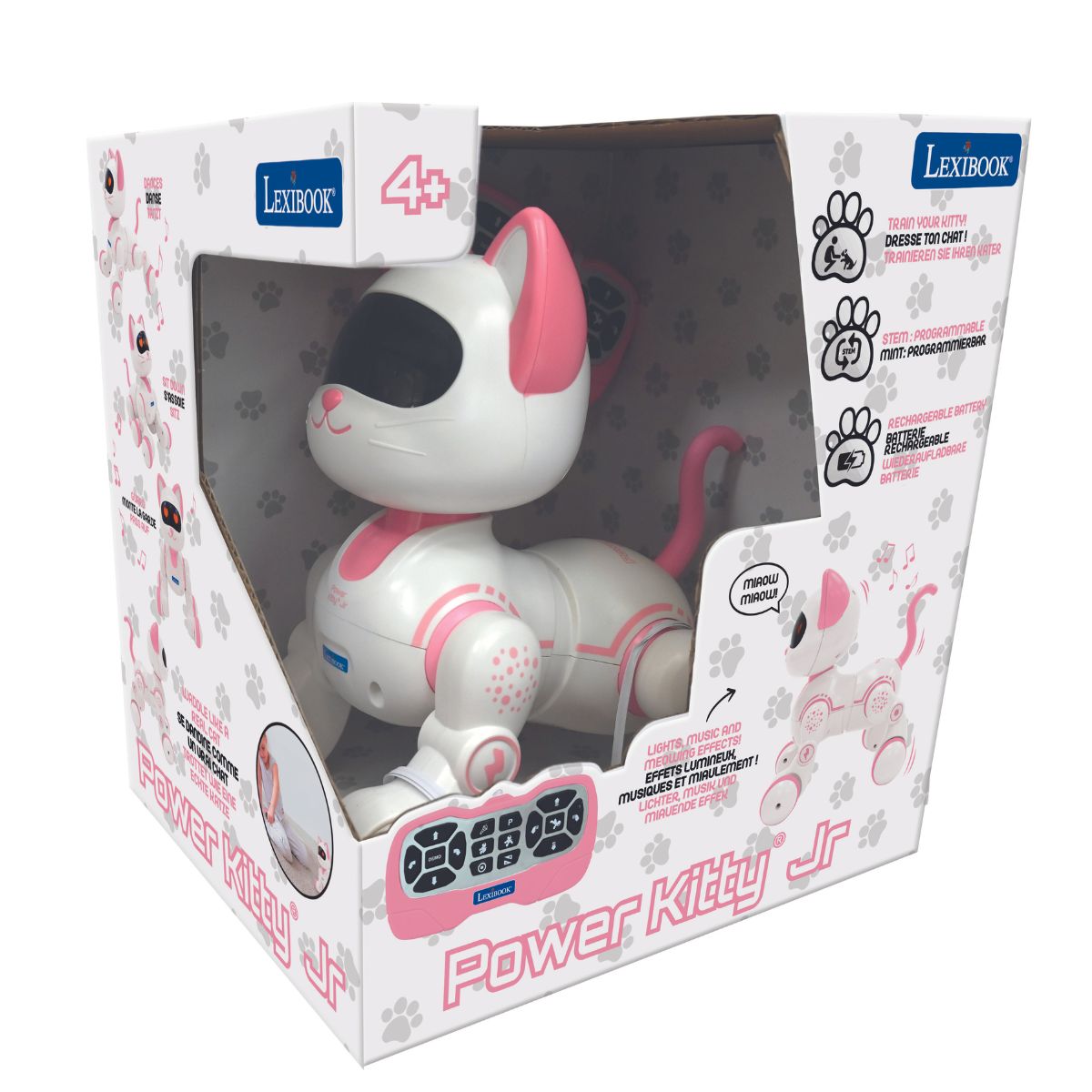 LEXIBOOK Power Kitty®  Junior – My robotic cat with programming functions, dances, walk, plays music incl. remote control.