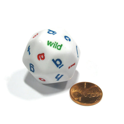 Koplow Games Educational 30-Sided Alphabet Dice - Lowercase Letters - Box of 20