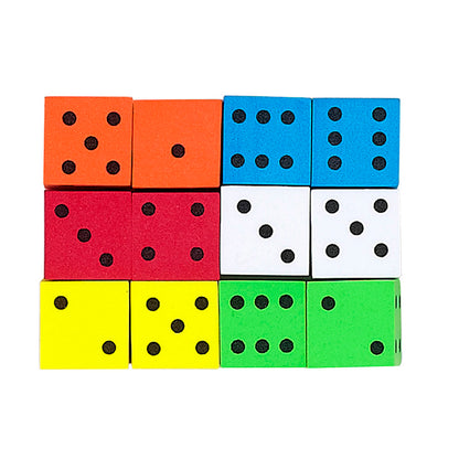 Koplow Games Colorful 16mm Foam Dice - 72 Pack Assortment
