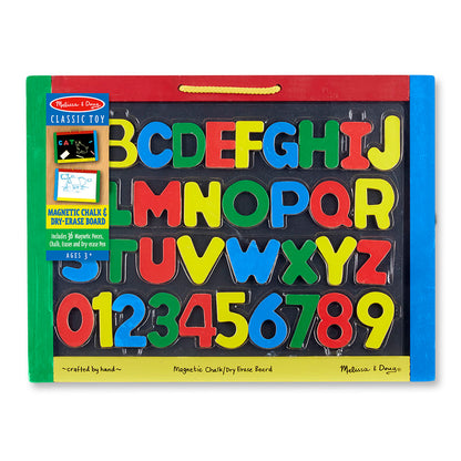 Melissa & Doug Magnetic Chalkboard and Dry-Erase Board - Dual-Sided Creativity