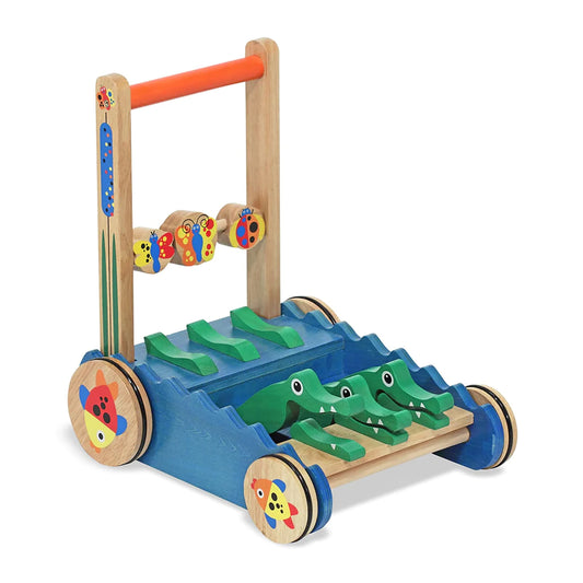 Melissa & Doug Chomp and Clack Alligator Push Toy – Colorful Movement