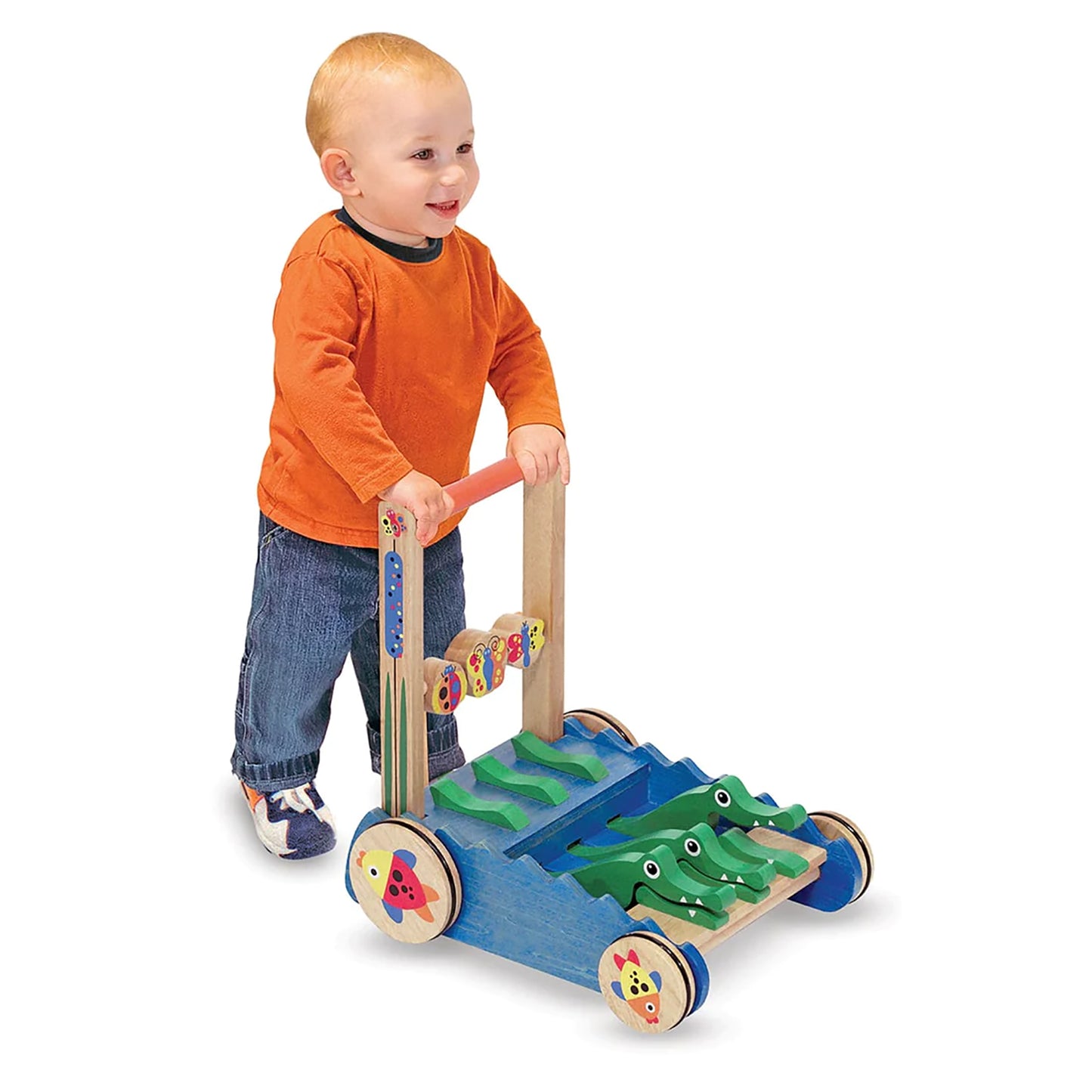 Melissa & Doug Chomp and Clack Alligator Push Toy – Colorful Movement