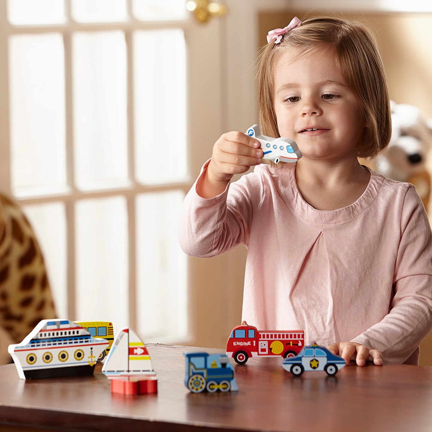 Melissa & Doug Chunky Vehicles Wooden Puzzle - 9 pc