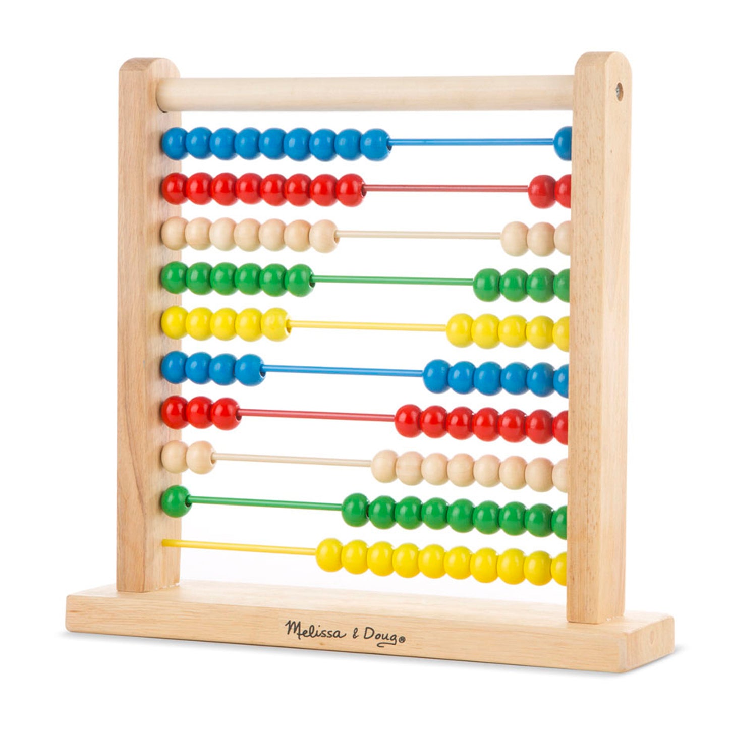 Melissa & Doug Classic Wooden Abacus - Counting & Color Learning Toy