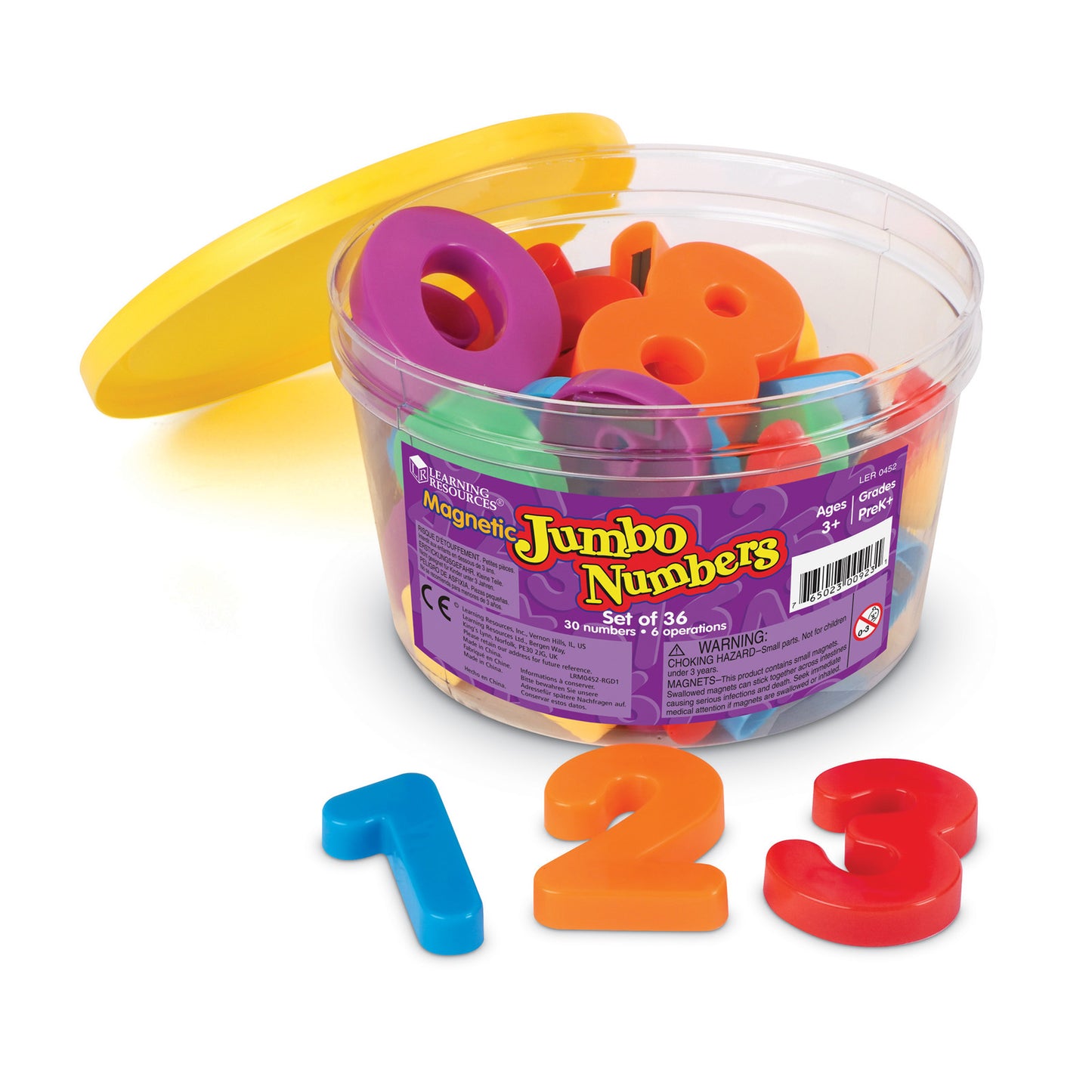 Learning Resources Jumbo Magnetic Numbers & Operations Set - Bright Colors