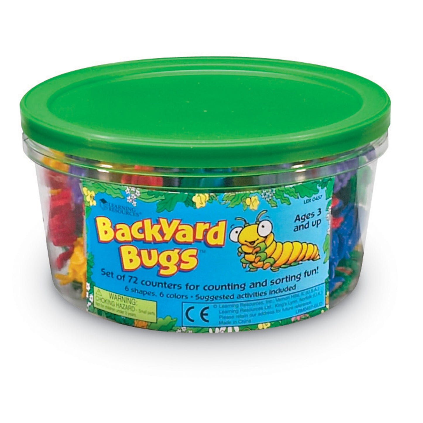 Learning Resources Backyard Bugs Counters - Vibrant Multi-Color - 72 Pack