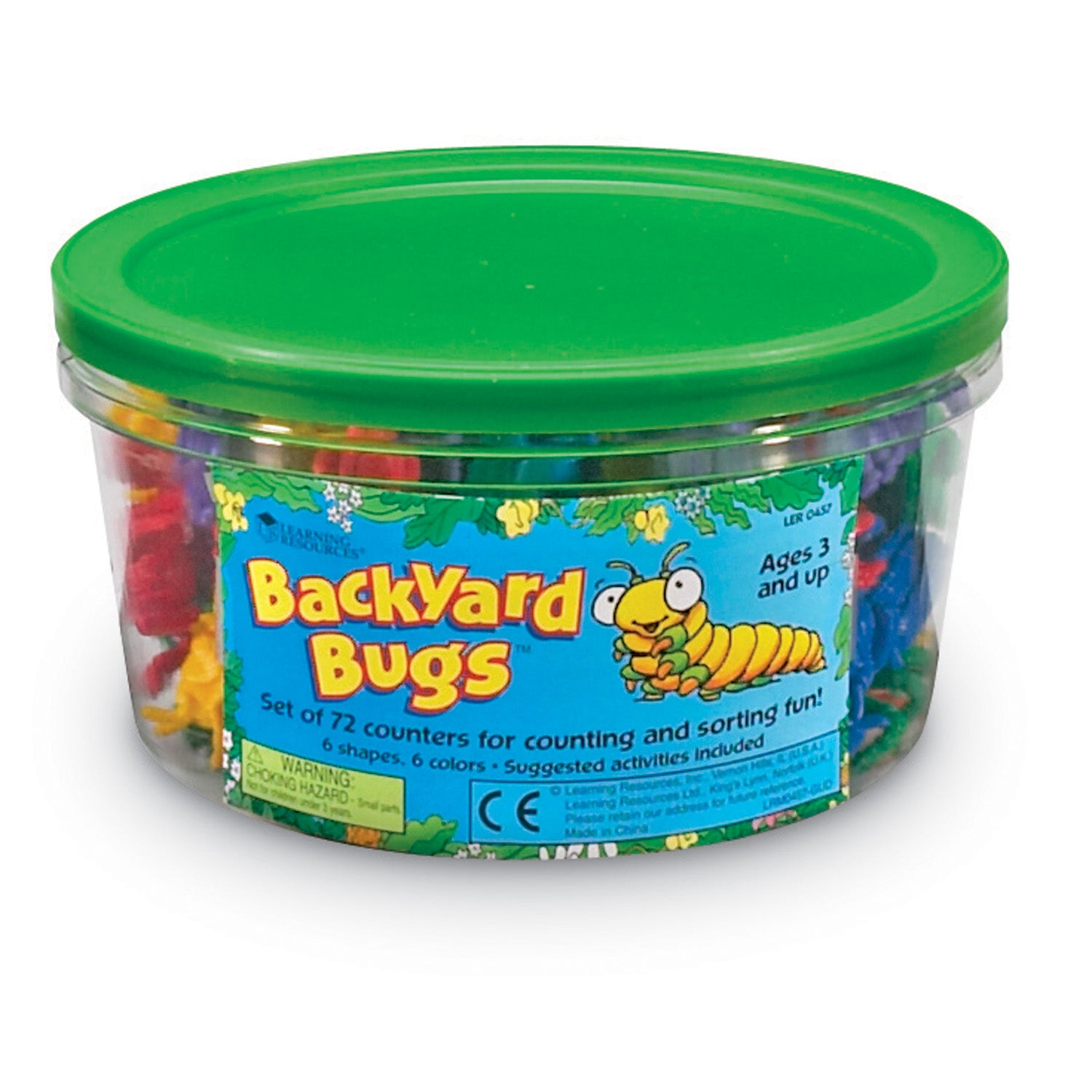 Learning Resources Backyard Bugs Counters - Vibrant Multi-Color - 72 Pack