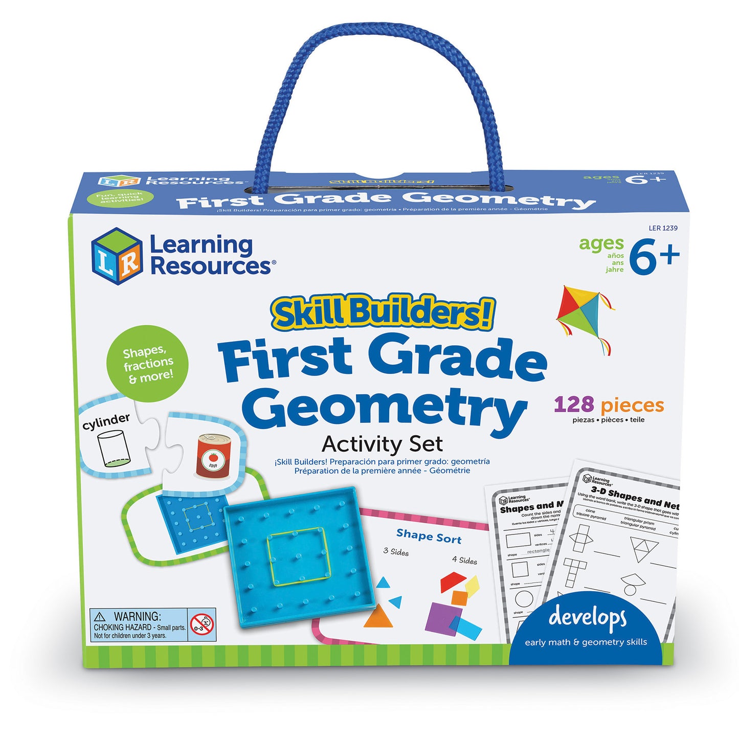 Learning Resources Skill Builders! 1st Grade Geometric Shapes - Math Mastery Set