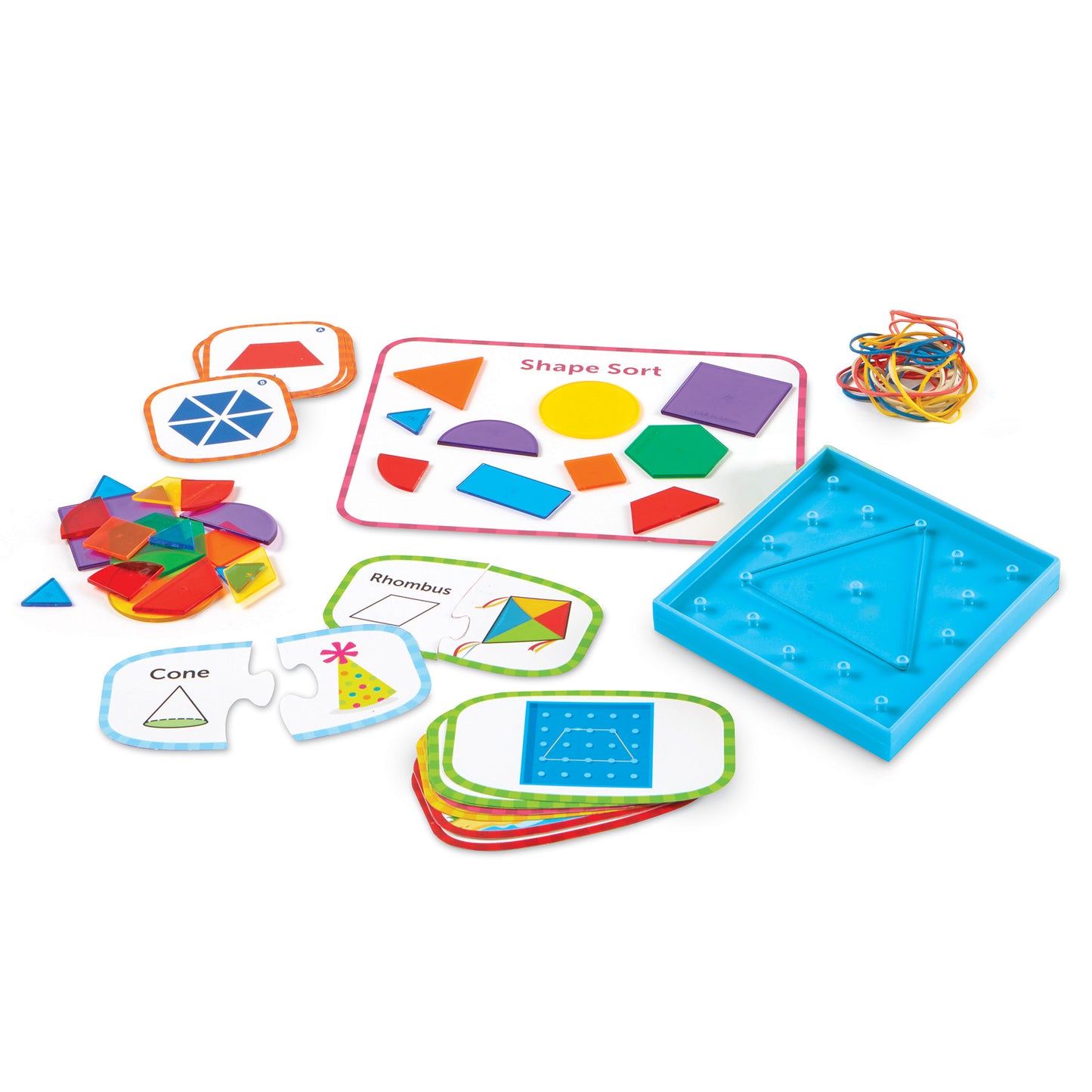 Learning Resources Skill Builders! 1st Grade Geometric Shapes - Math Mastery Set