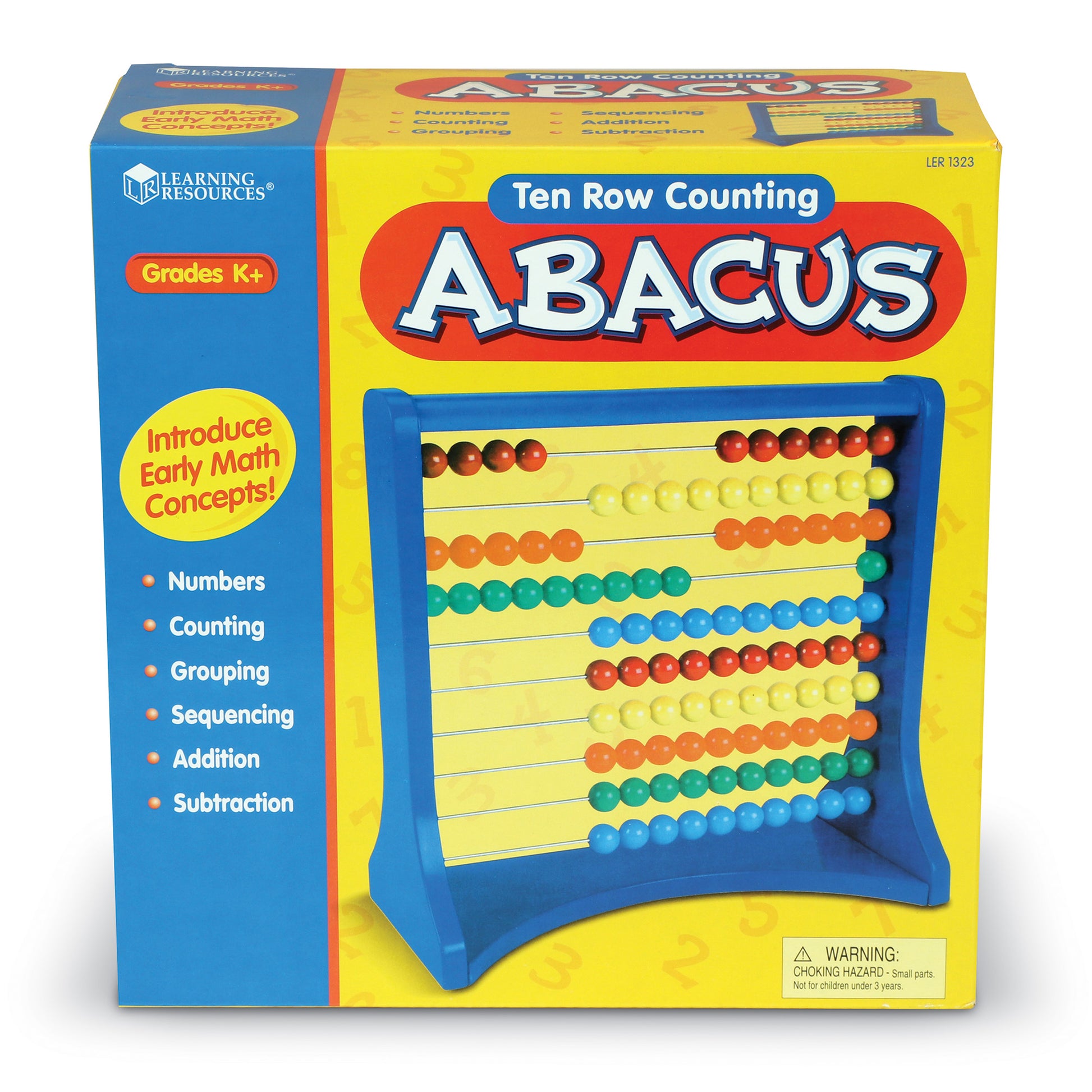 Learning Resources Ten-Row Abacus - Colorful Early Math Educator