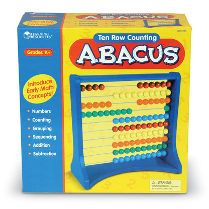 Learning Resources Ten-Row Abacus - Colorful Early Math Educator