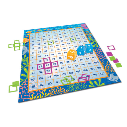 Learning Resources Make a Splash 120 Mat Floor Game - Math Exploration