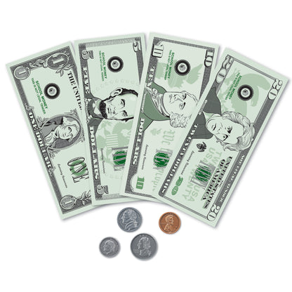 Learning Resources Pretend and Play Money - 300 Pieces of Play Bills and Coins