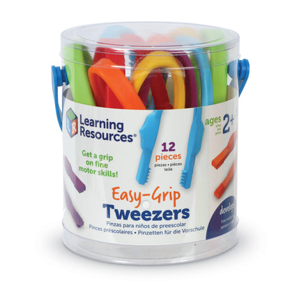 Learning Resources Easy Grip Preschool Tweezers, Pack of 12