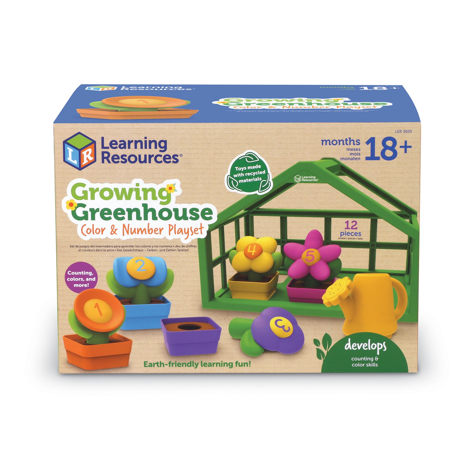 Learning Resources Growing Greenhouse Playset - Number & Color Learning