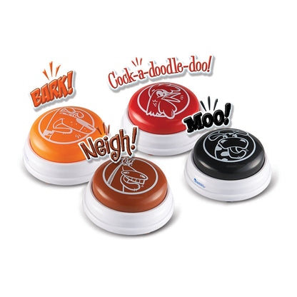 Learning Resources Barnyard Buzzers - Interactive Animal Sounds - Pack of 4