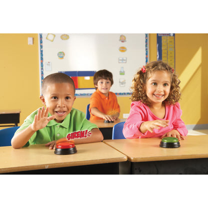 Learning Resources Lights and Sounds Answer Buzzers - Interactive Set of 4