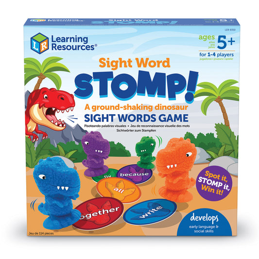 Learning Resources Sight Word Stomp - Dinosaur-Themed Reading Game