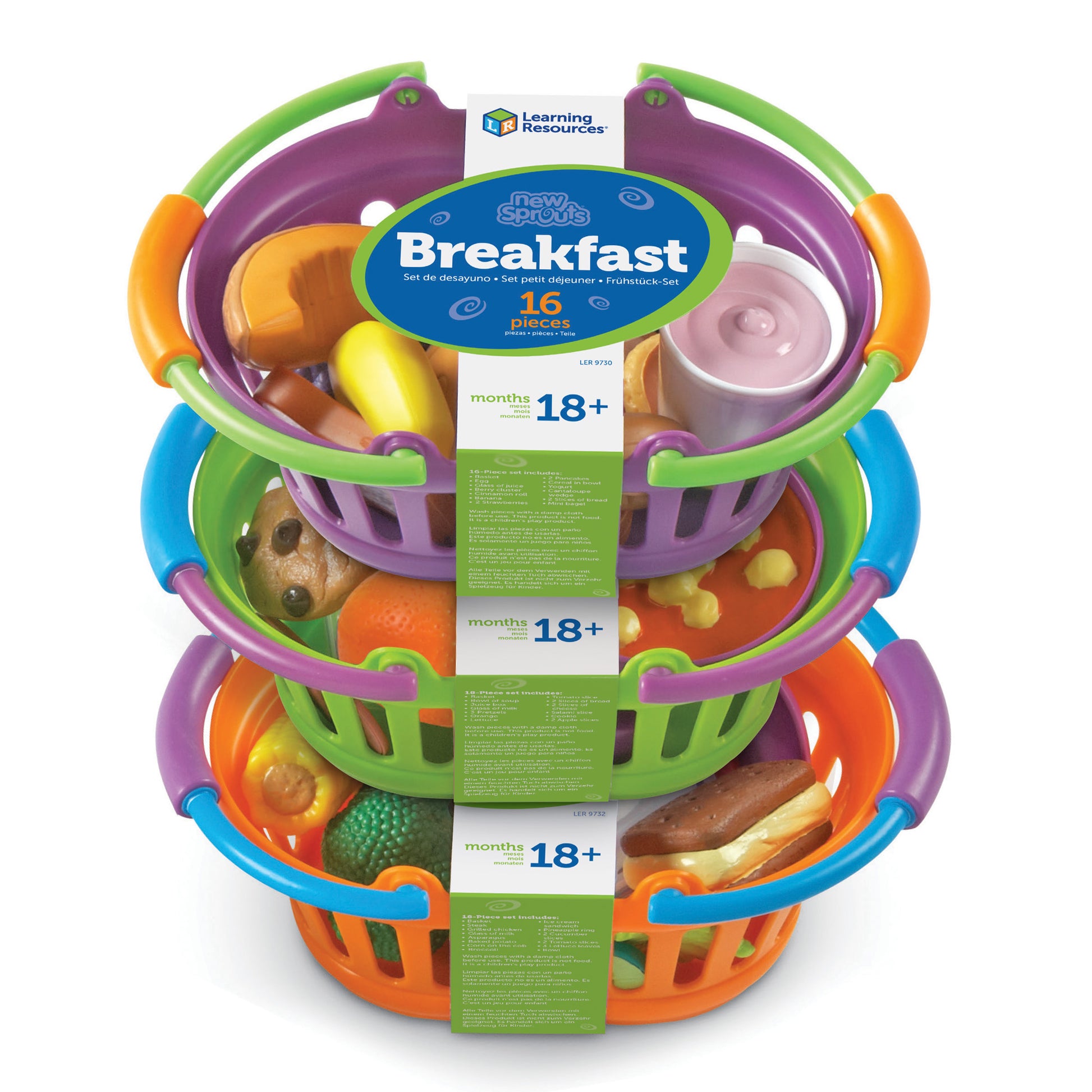 Learning Resources 50-Piece New Sprouts Meals Set - Durable Plastic
