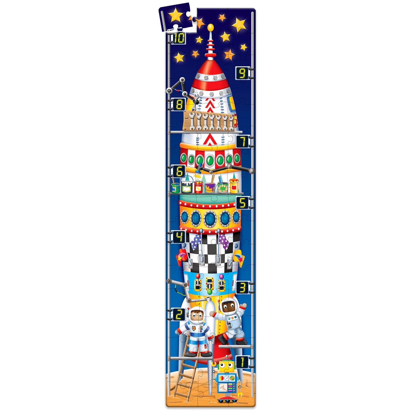 The Learning Journey Long & Tall 123 Rocketship Puzzle - 51 pc