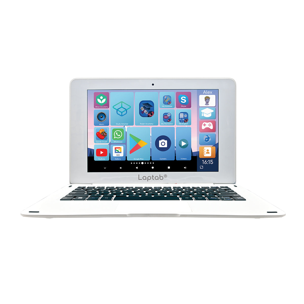 LEXIBOOK LAPTAB® 10 : Android-powered laptop with 10" touch screen for the whole family including educational and fun content and parental control.
