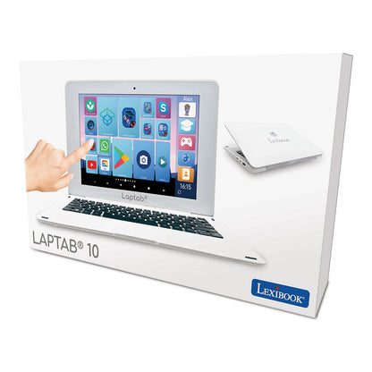 LEXIBOOK LAPTAB® 10 : Android-powered laptop with 10" touch screen for the whole family including educational and fun content and parental control.
