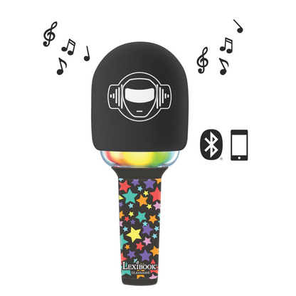 LEXIBOOK Bluetooth/Wireless Karaoke Microphone with sound and light effects