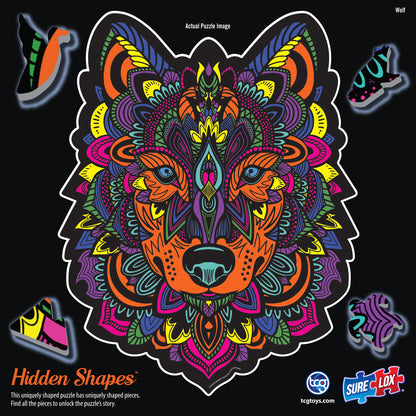 Sure-Lox Hidden Shapes Wolf Jigsaw Puzzle - 300 pc
