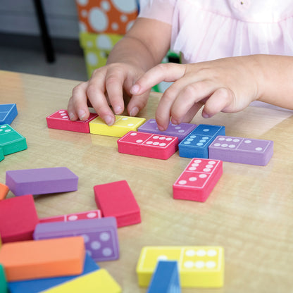 WonderFoam Colorful Dominoes Set - Assorted Colors - 168 Pieces