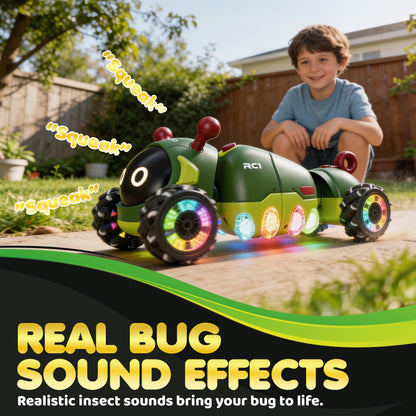 Contixo RC1 green caterpillar remote control car with LED lights and stunt features