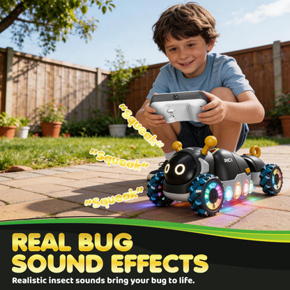 Contixo RC1 black and blue remote control caterpillar car with LED lights and mist spray feature