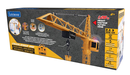 LEXIBOOK CROSSLANDER® PRO TOWER CRANE - Get busy on the building site with this large remote-controlled crane featuring dynamics sounds and effects!
