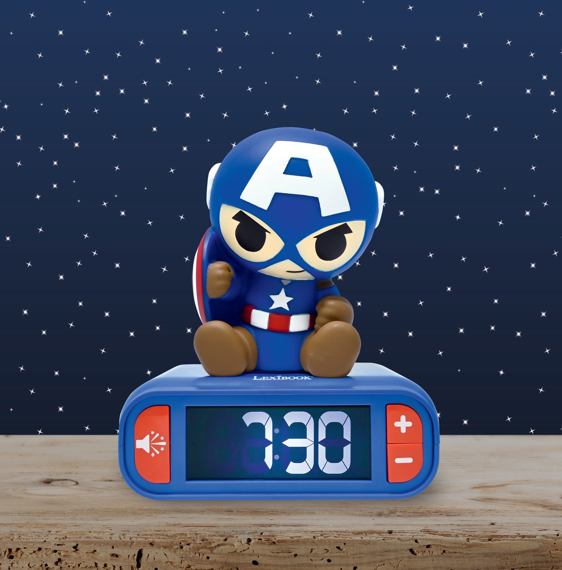 Captain America Night light Alarm Clock with sounds