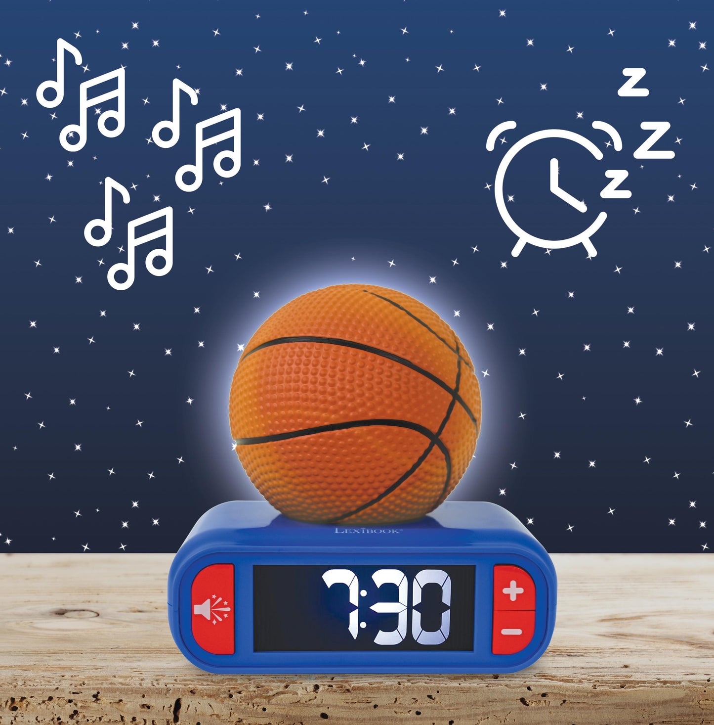 Slam Dunk 3D Basketball Digital Alarm Clock & Nightlight