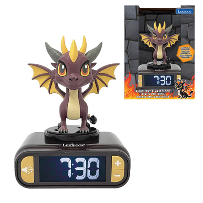 Mythic Dragon Alarm Clock - Nightlight & Sound Effects - LCD Display