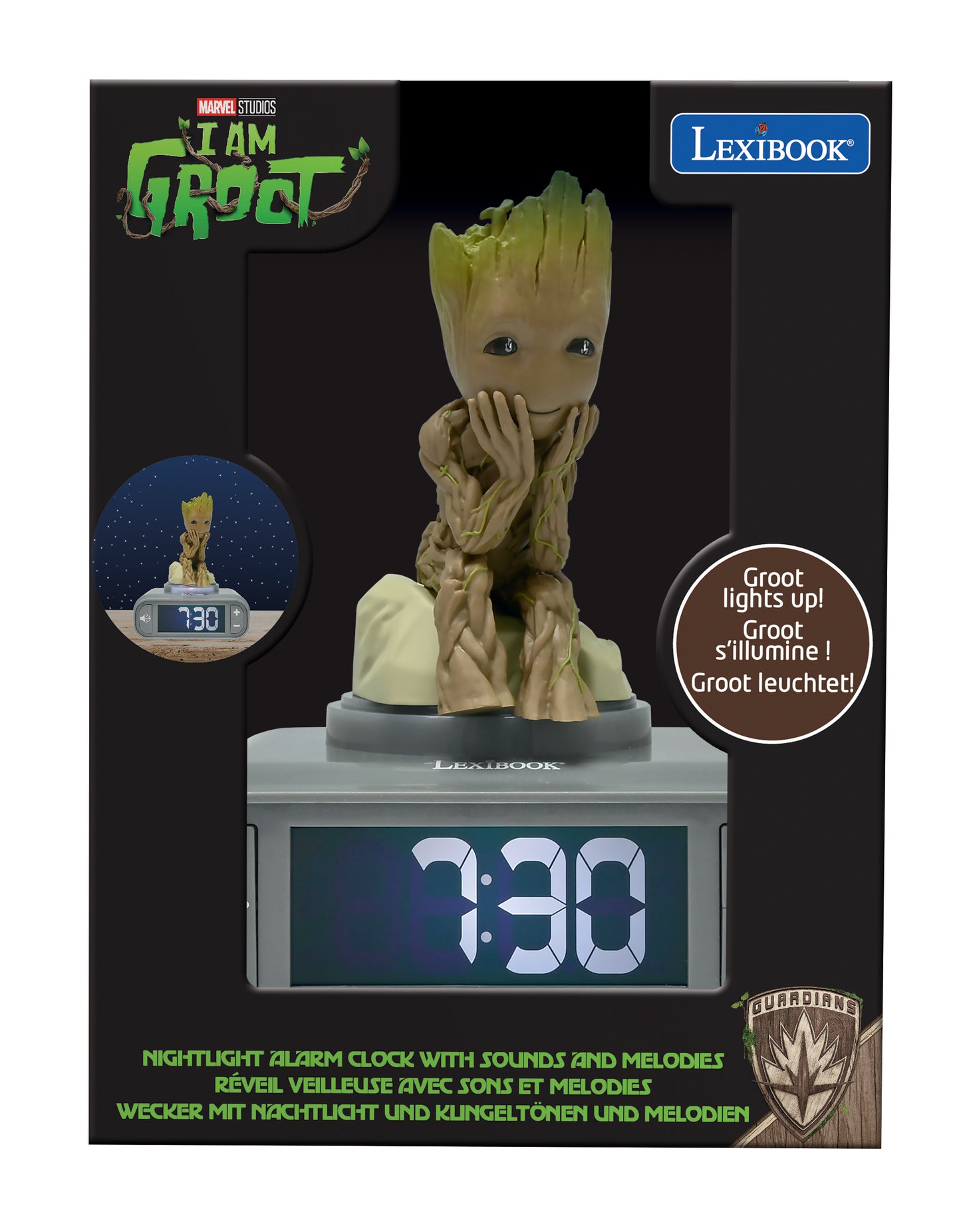 Groot Nighlight Alarm Clock with sounds