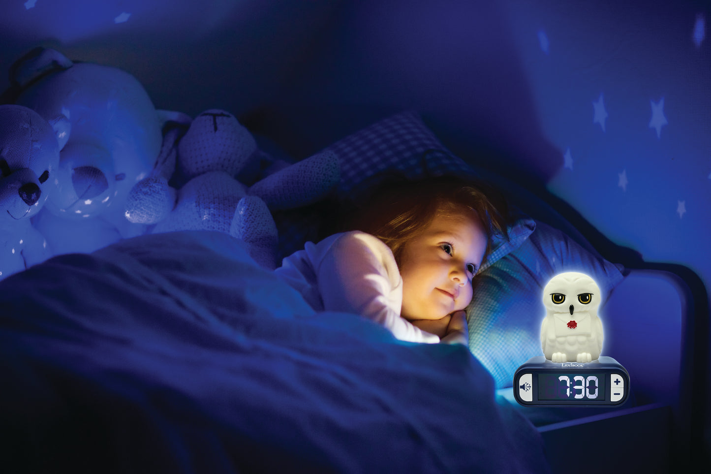 Hedwig Night light Alarm Clock with sounds