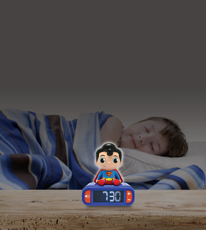 Superman Night light Alarm Clock with sounds