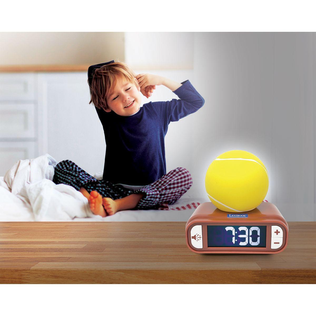 LEXIBOOK Tennis Night light Alarm Clock - Tennis Inspired Sounds