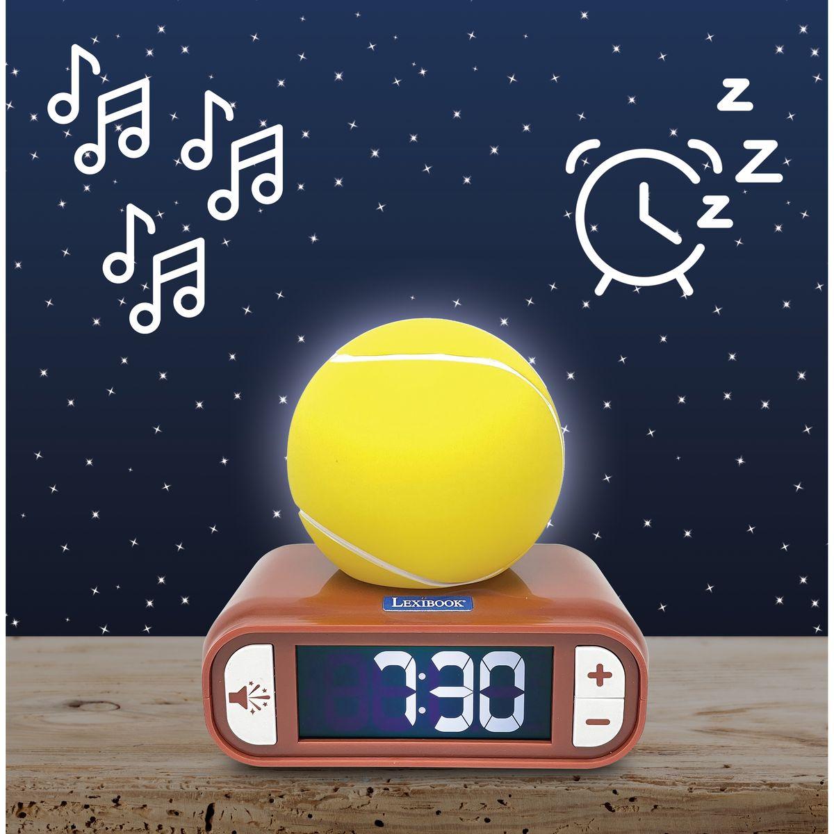 LEXIBOOK Tennis Night light Alarm Clock - Tennis Inspired Sounds